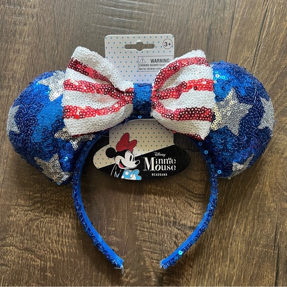 Disney Other - Disney Minnie Mouse Stars and Stripes Headband